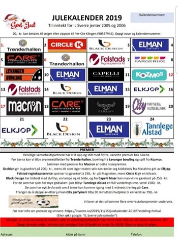 IL Sverre J2005/J2006 Julekalender